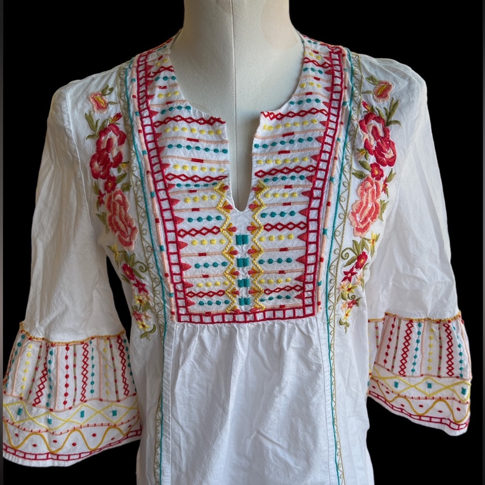 BeachLunchLounge Embroidered Blouse XS